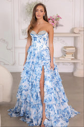 26441 - Ava Presley - Floral Ruffle Ball Gown
