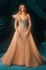 A1505 - Wilhelmina Winged Gown - Andrea & Leo