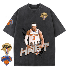 NY Basketball Vintage Washed Finals Premium Patch Tee