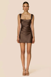 Nookie Dream Mini Dress - Chocolate