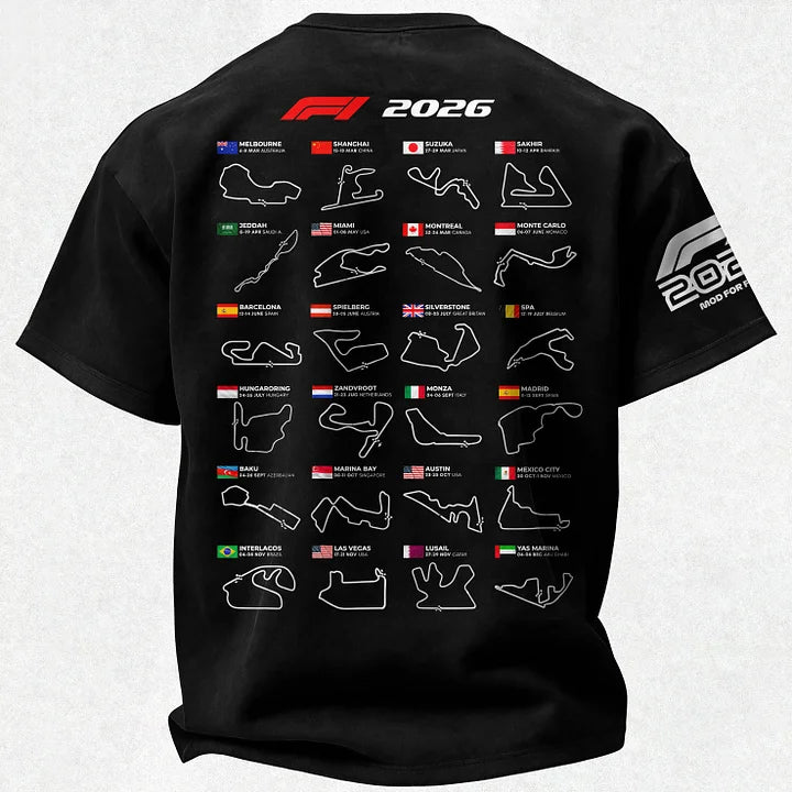 2026 F1 World Championship Printed Oversized Unisex T-shirt