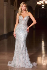 Belize Gown - Beaded Overlay Mermaid Dress