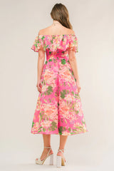 HAPPIEST HERE PINK MIDI DRESS