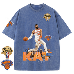 NY Basketball Vintage Washed Finals Premium Patch Tee