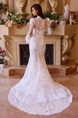 WL042 - Versitile Fitted Lace Bridal Gown - Andrea & Leo