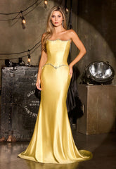 Viktoria Gown - Strapless Crystal Edged Corset Dress