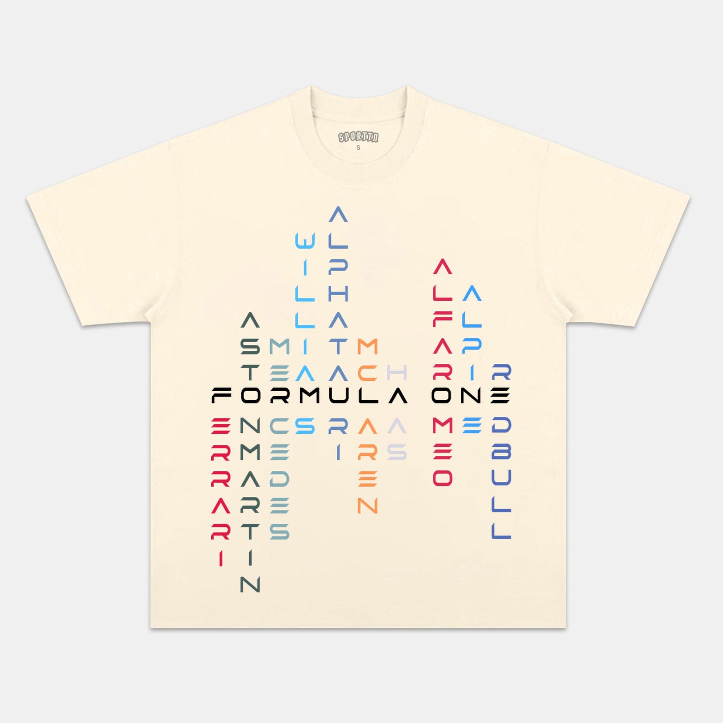 F1 Letter Print T-shirt