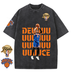 NY Basketball Vintage Washed Finals Premium Patch Tee