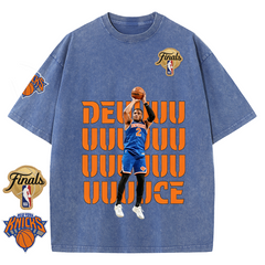 NY Basketball Vintage Washed Finals Premium Patch Tee