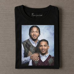 JALEN BRUNSON & Joshua Aaron Hart   – White Streetwear Graphic T-Shirt