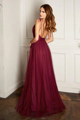 Chloe Tulle Dress - Burgundy