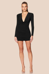 Nookie Giselle Long Sleeve Mini Dress - Black